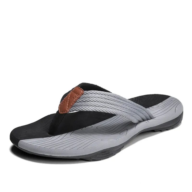 GRW Best Orthopedic Sandals For Men Nonslip Flip-flops Fabric Thongs Summer Beach