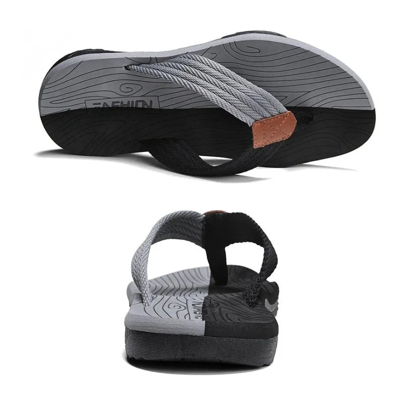 GRW Best Orthopedic Sandals For Men Nonslip Flip-flops Fabric Thongs Summer Beach