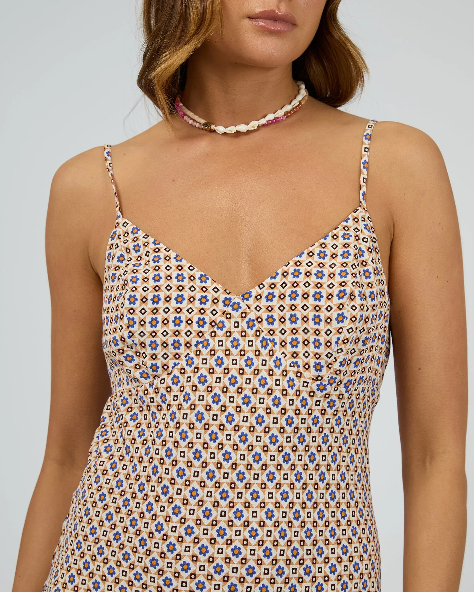 Harri Print Mini Slip Dress