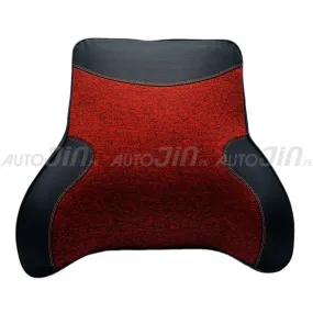 High Quality Memory Foam Lumber Cushion Black & Maroon