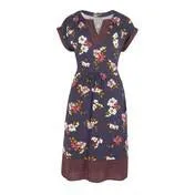 Ink Desert Blossom and Flower Border Print Tunic Dress