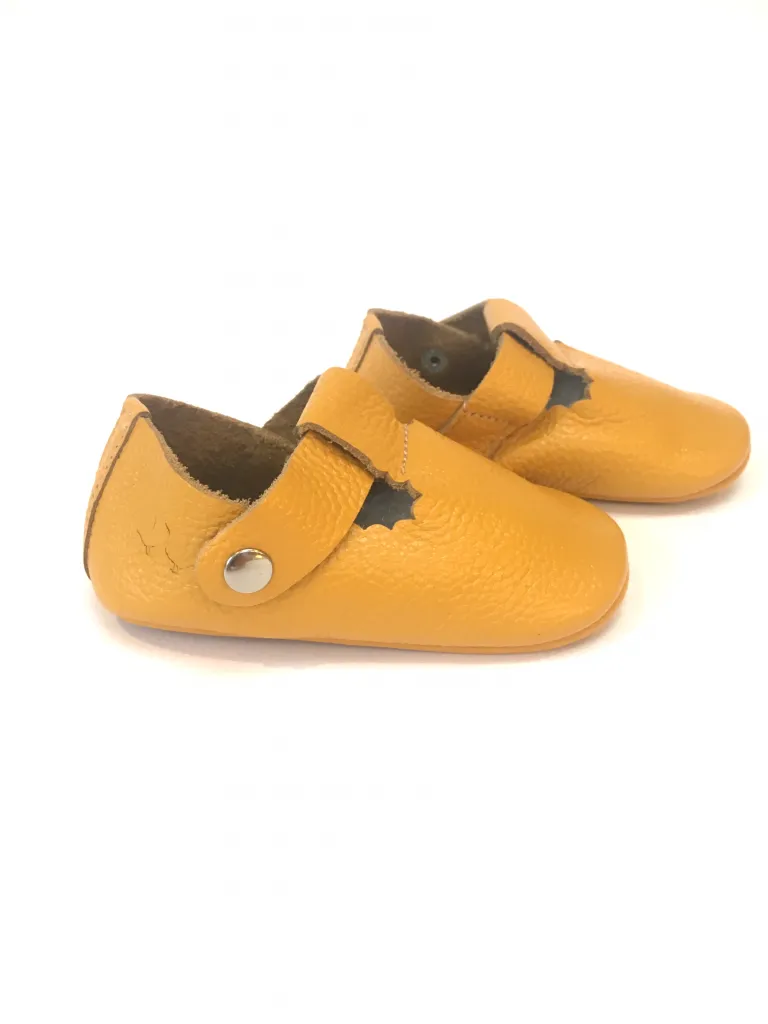 Iris T-Bar Shoes - Mustard