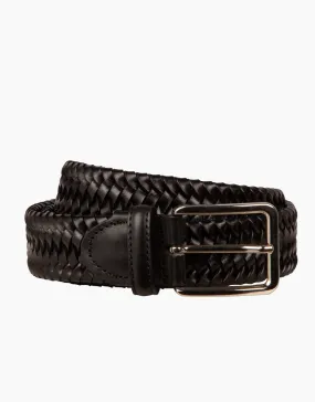 Italian Black Woven Belt