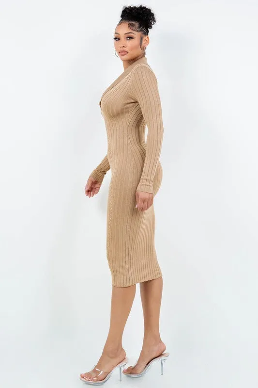 Keepin' it Classy Collared Ribbed Dress