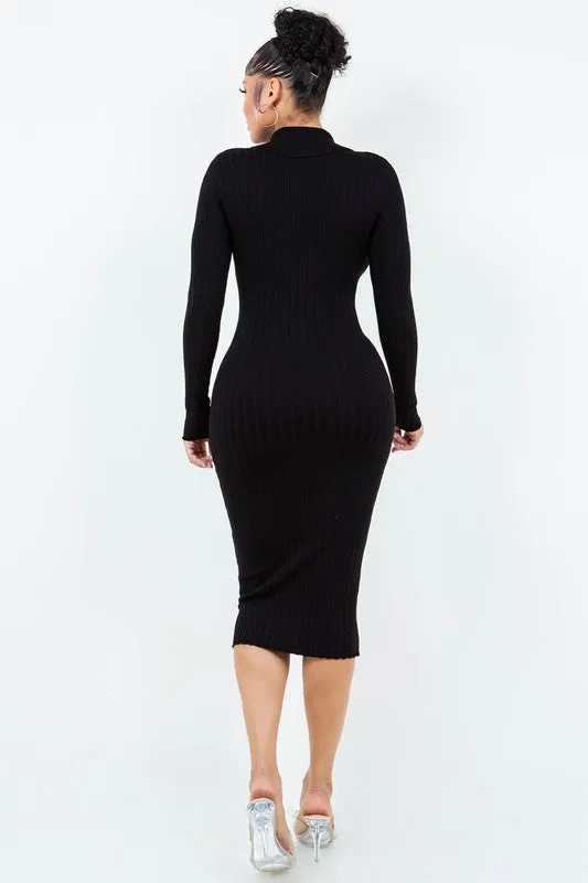 Keepin' it Classy Collared Ribbed Dress