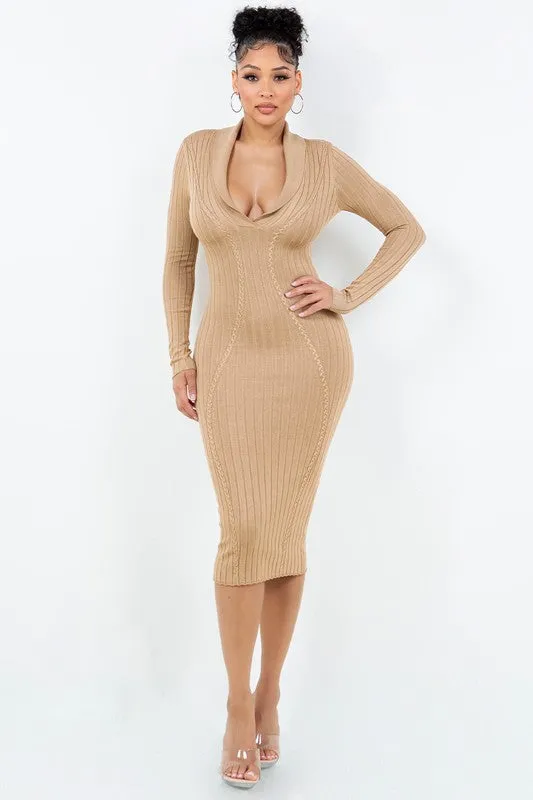 Keepin' it Classy Collared Ribbed Dress