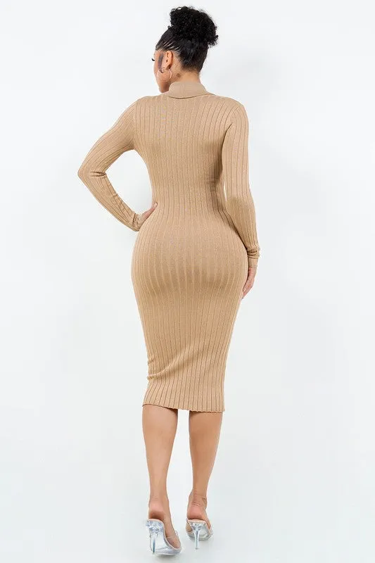 Keepin' it Classy Collared Ribbed Dress