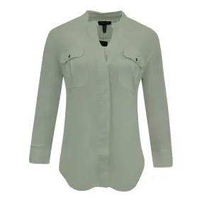 Kenneth Cole New York Women's Mandarin Collar Button Down