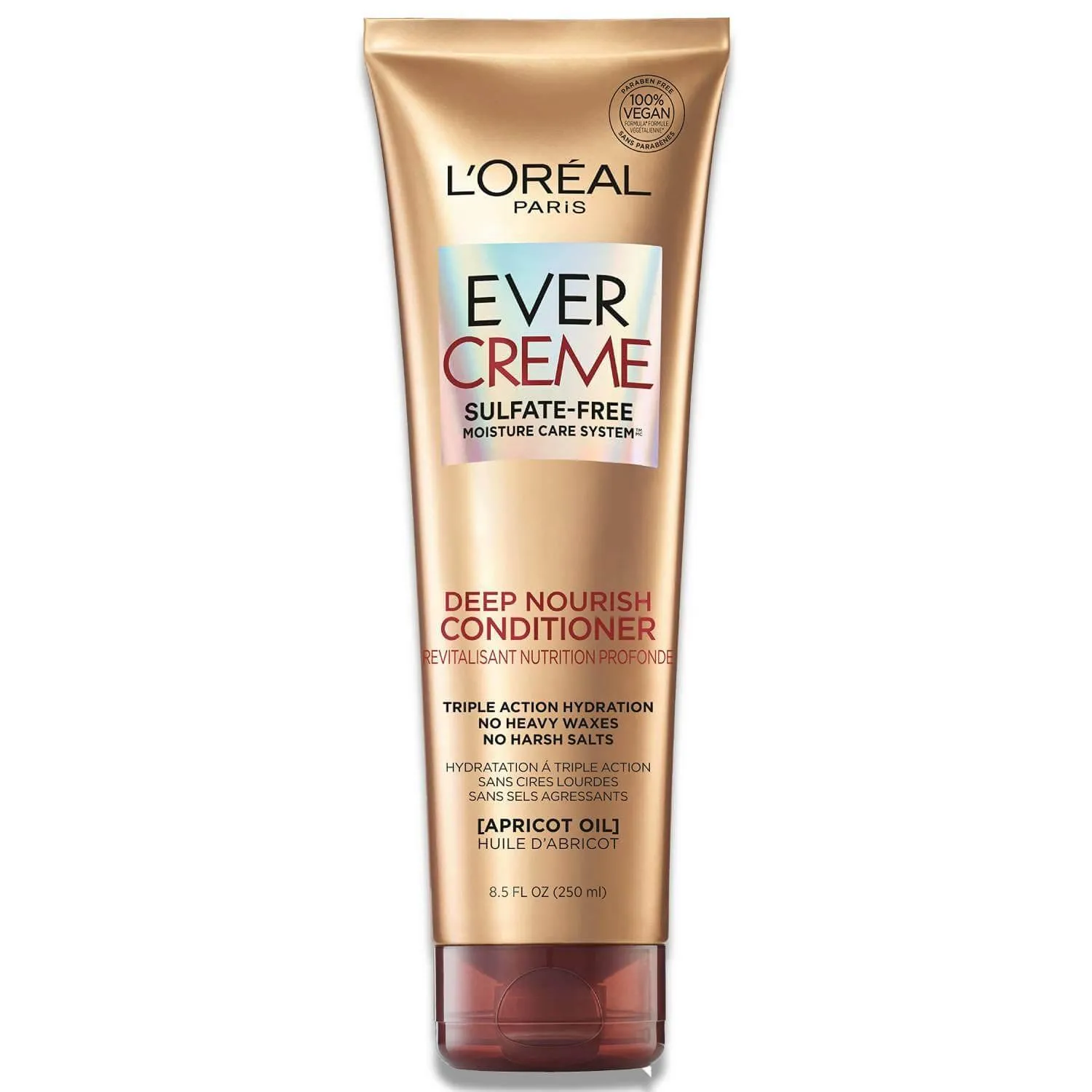 L'Oreal - Paris EverCreme Sulfate Free Conditioner, Deep Nourish, With Apricot Oil - 8.5 oz - 6 Pack