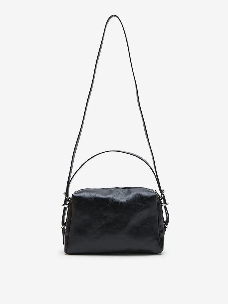 LOV Black Texture Sling Bag