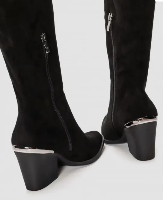 Marion Black Knee High Boots