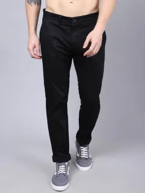 Men's Formal Flat front Black  Trousers