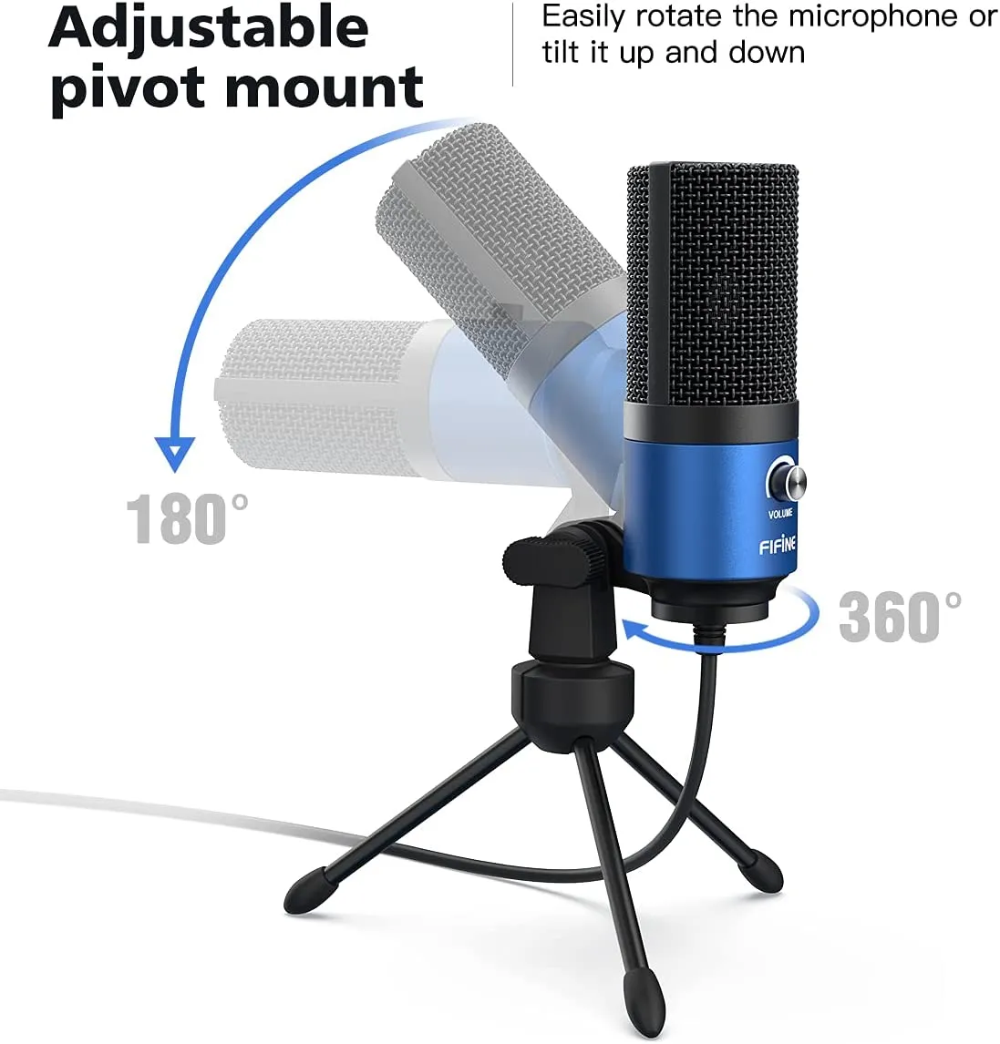 Microphone for PC Desktop (Blue)