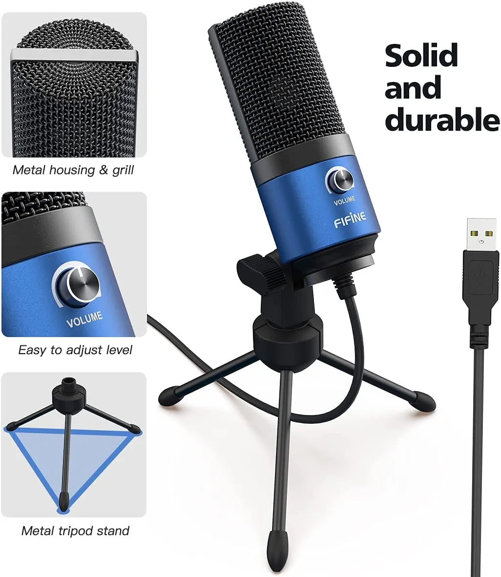 Microphone for PC Desktop (Blue)