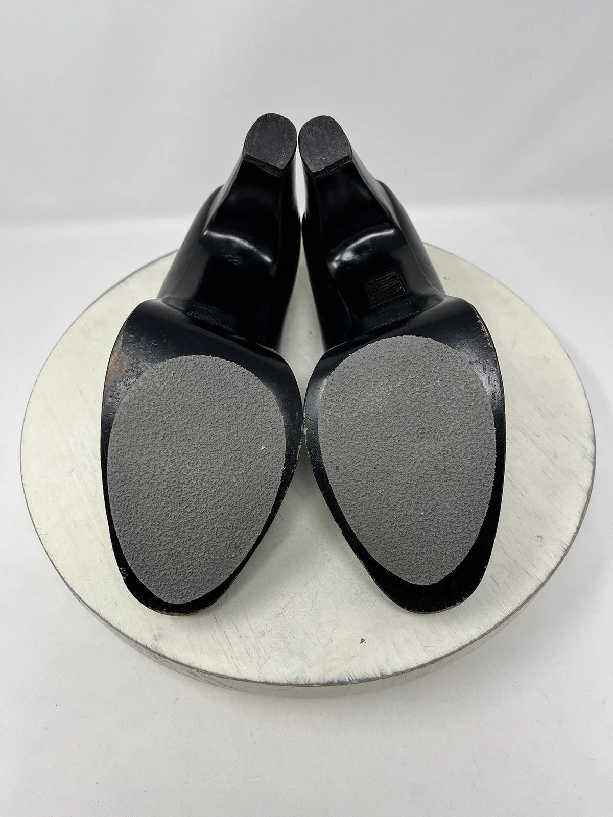 Miu Miu Size 9 Black Leather Pumps