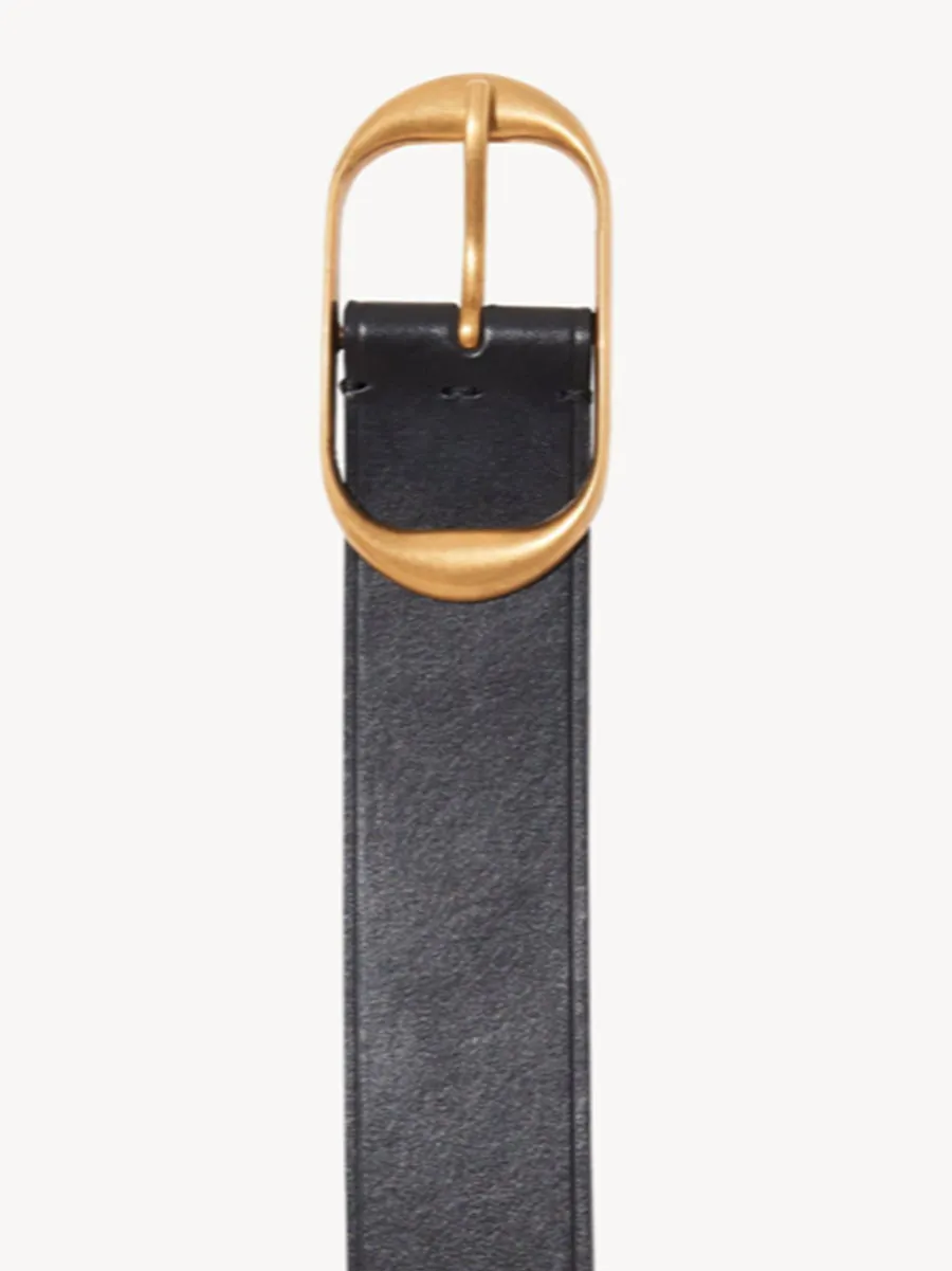 Nili's Belt in Black W/ Antique Brass Buckle