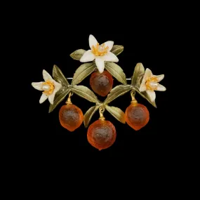 Orange Brooch - Flower Drop