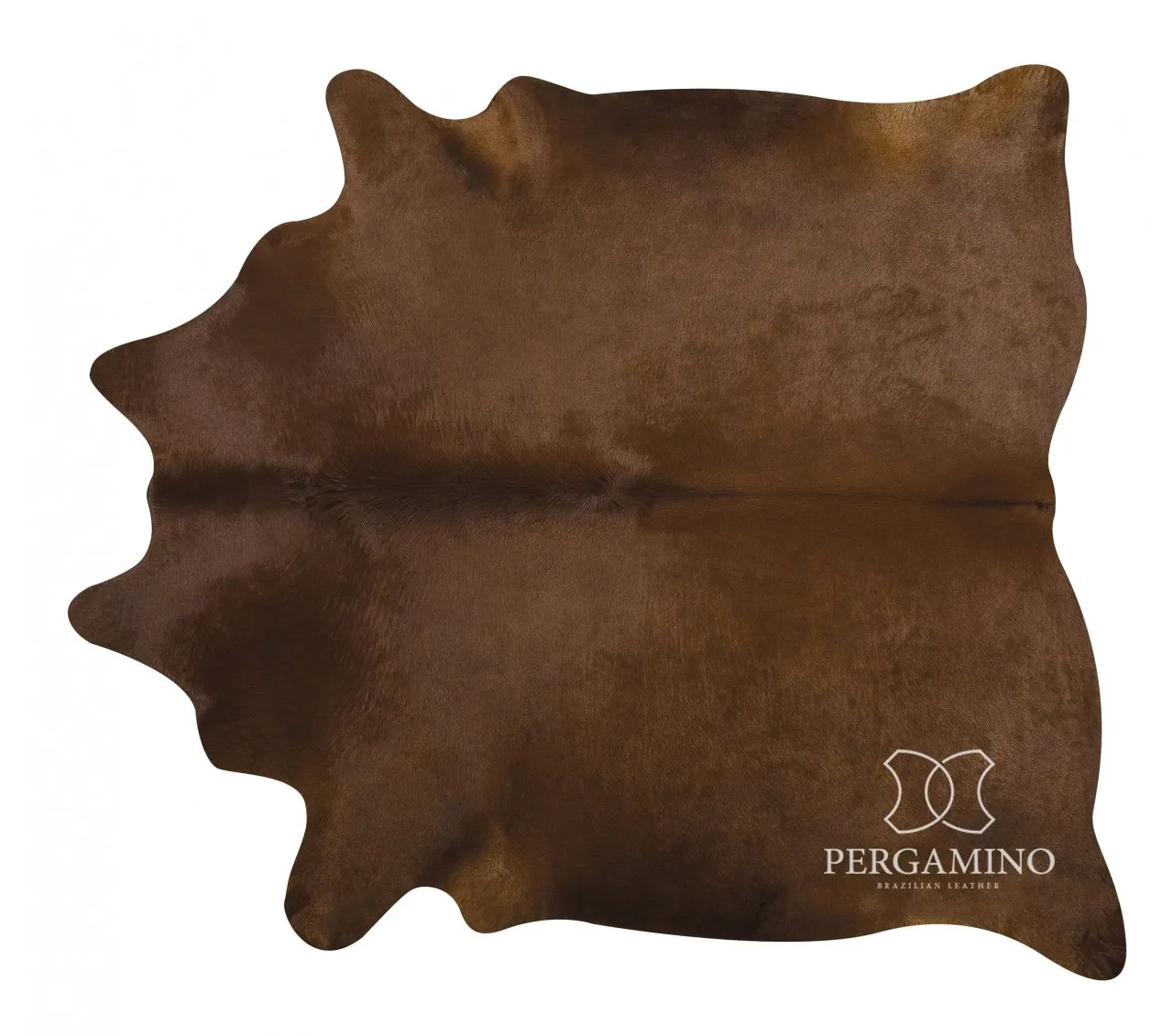 Pergamino Solid Brown Cowhide Rug