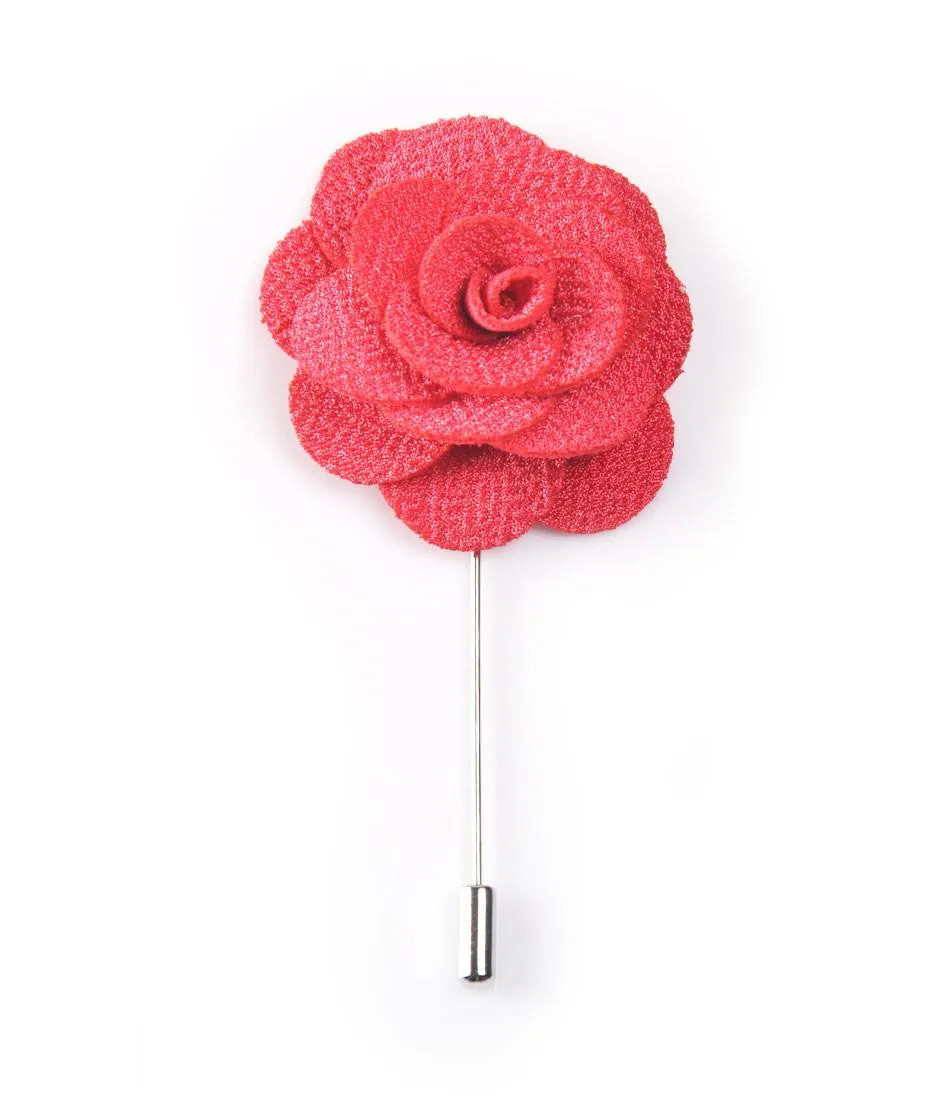 Pink Rose Flower Lapel Pin