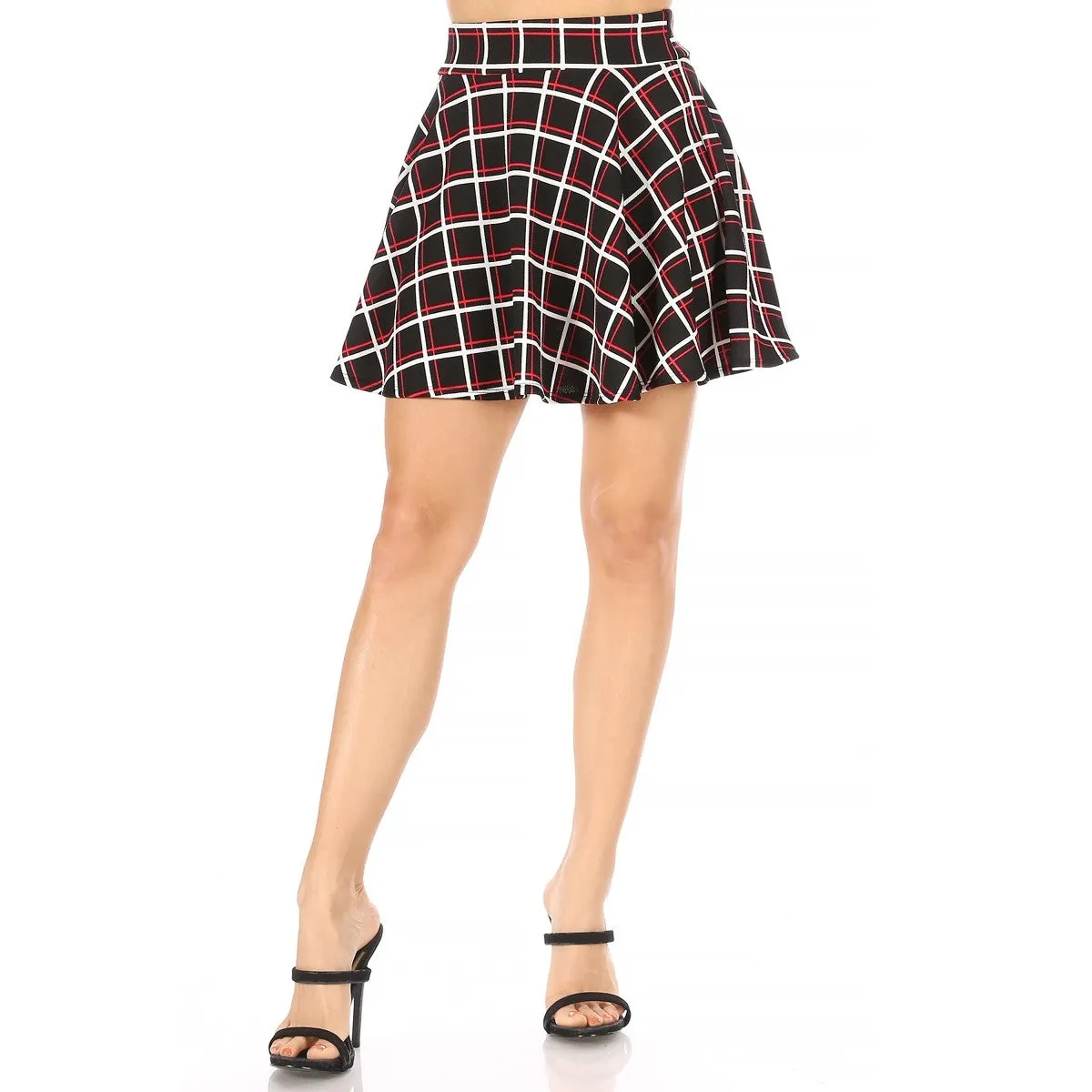 Plaid A-line Mini Skirt