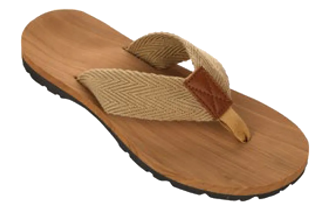 Sandals Mens Flip Flop Woven Wood Grain Sandal