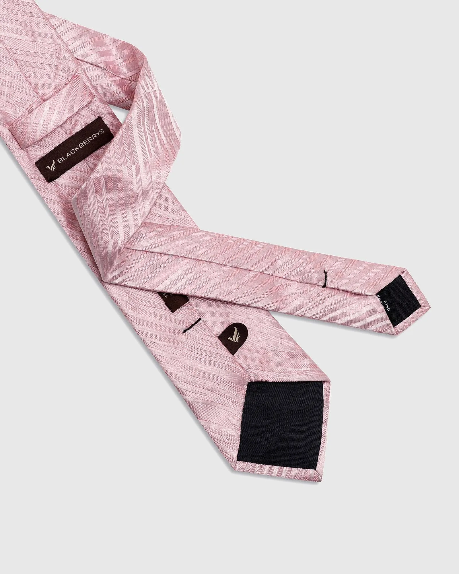 Silk Pink Printed Tie - Thyrone