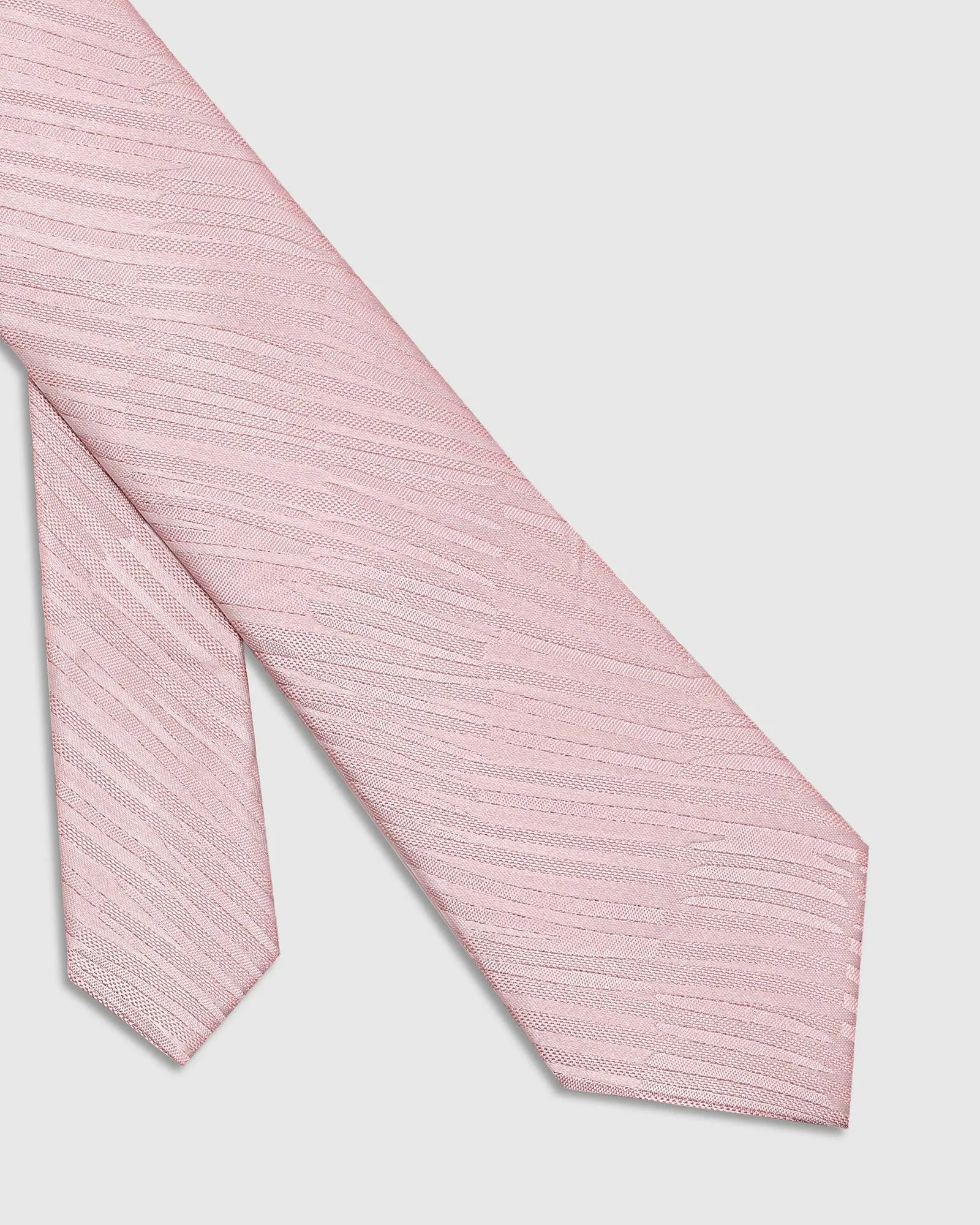 Silk Pink Printed Tie - Thyrone