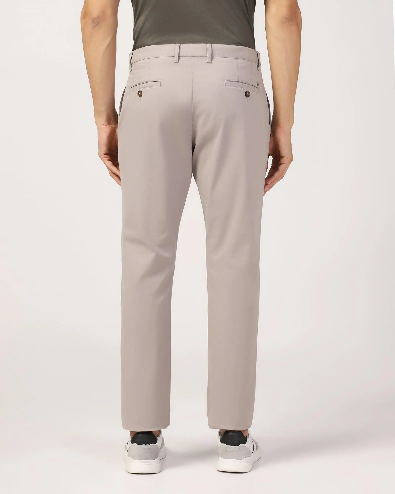 Slim Comfort B-95 Casual Grey Solid Khakis - Lab