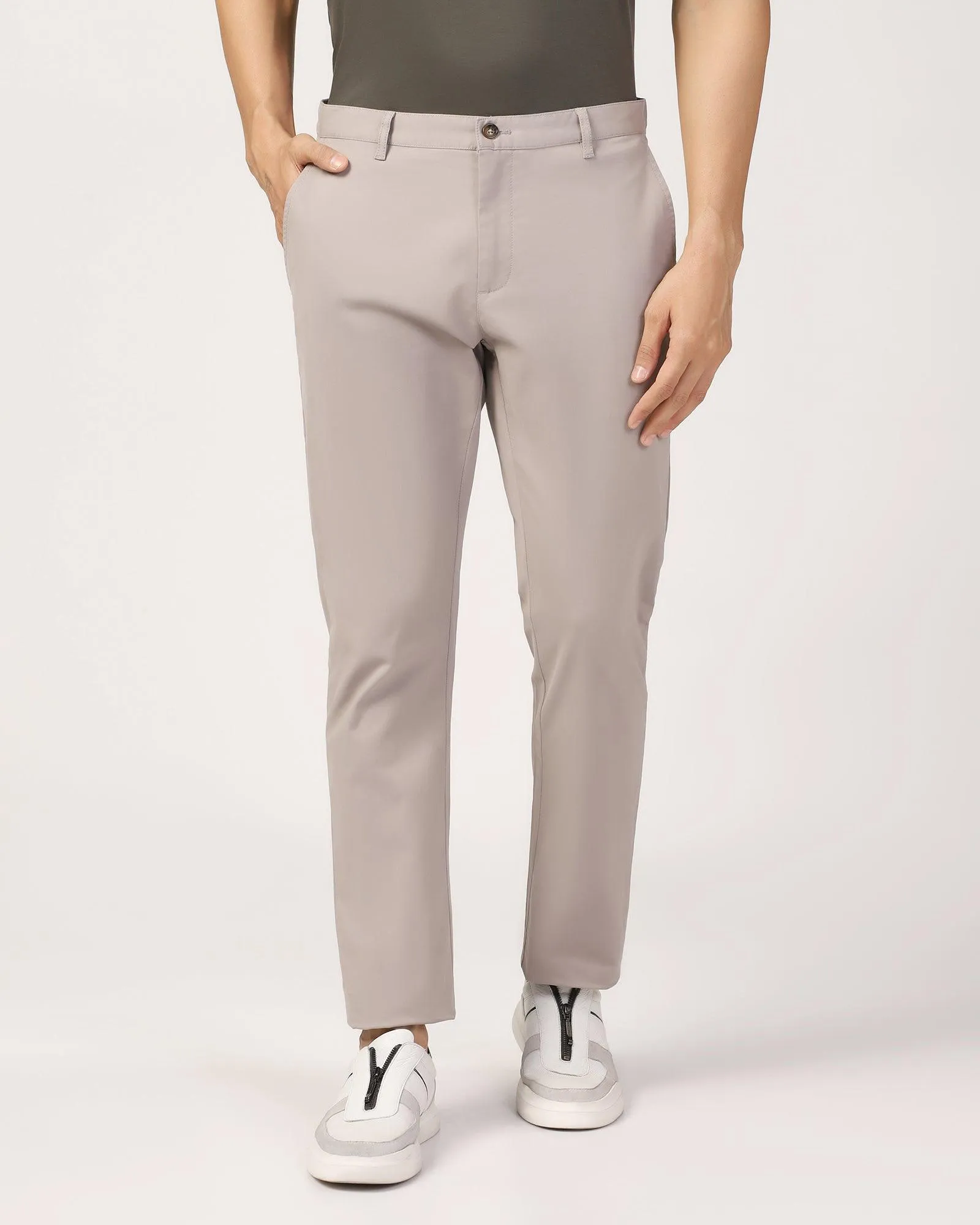 Slim Comfort B-95 Casual Grey Solid Khakis - Lab