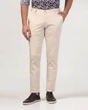 Slim Fit B-91 Casual Beige Solid Khakis - Mark