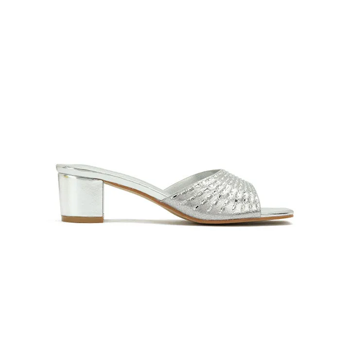 Square Diamante Heeled Sandal HL 172