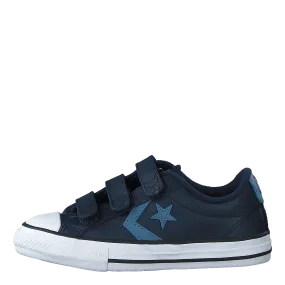 Star Player 3v Leather Ox Obsidian/aegean Storm/white