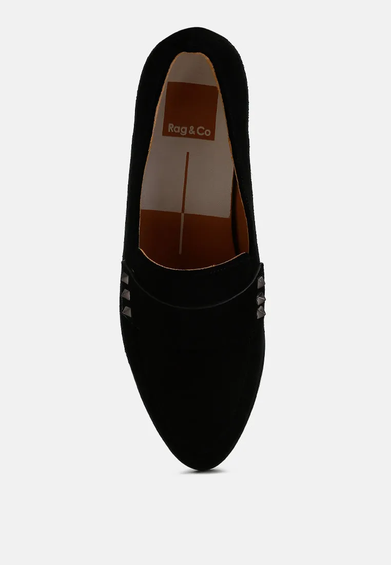 Studded Suede Loafers By Ruw