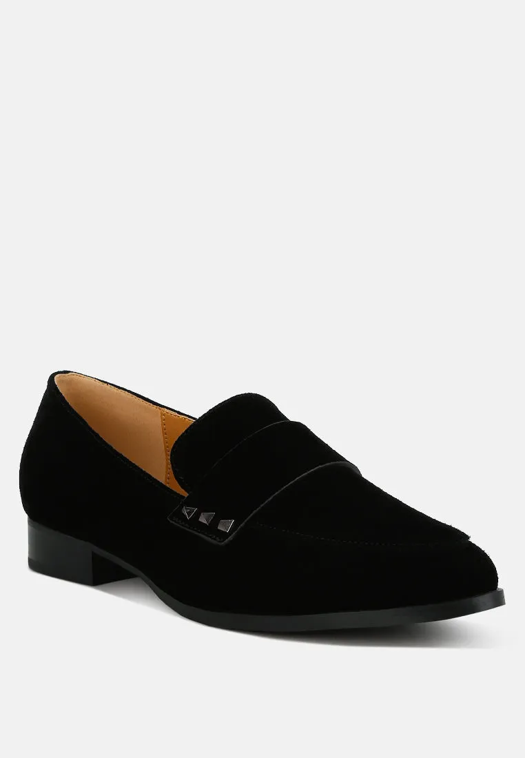 Studded Suede Loafers By Ruw