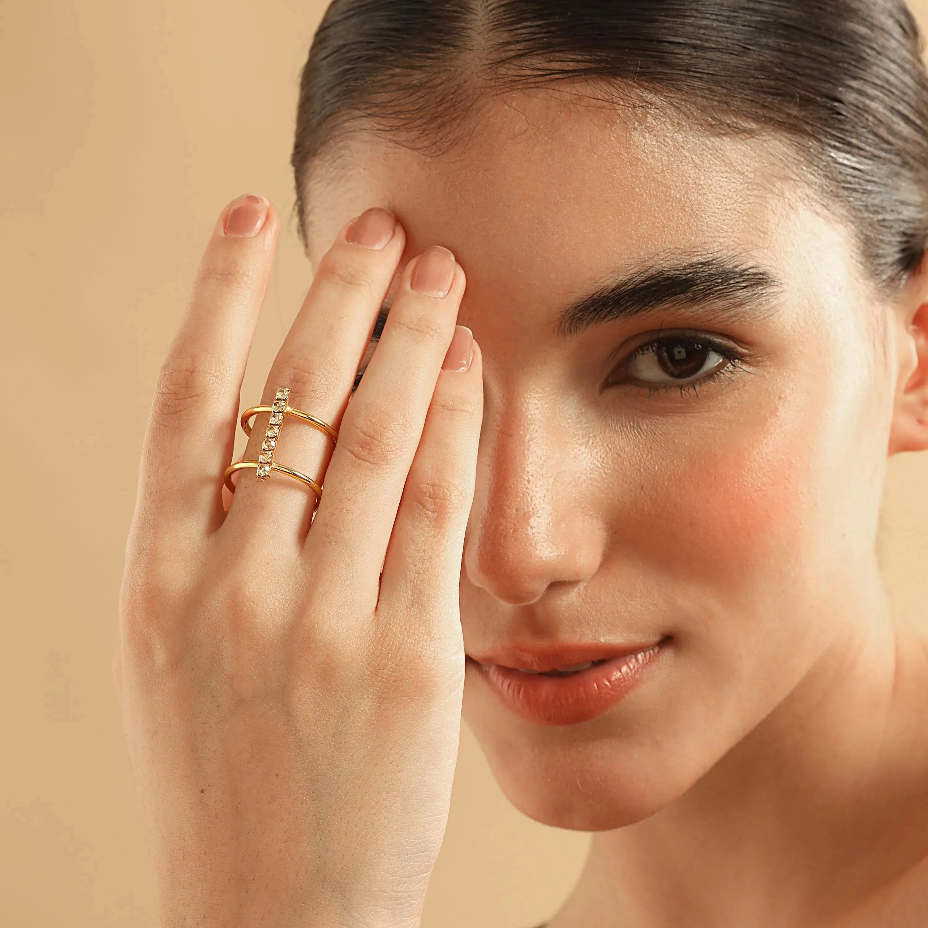 TFC Bloom Bridge Gold Plated Ring