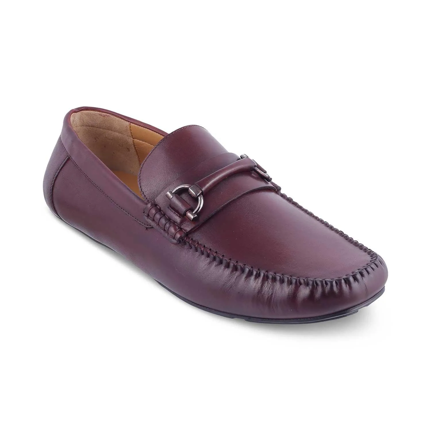 The Salvo Wine Men's Leather Driving Loafers Tresmode