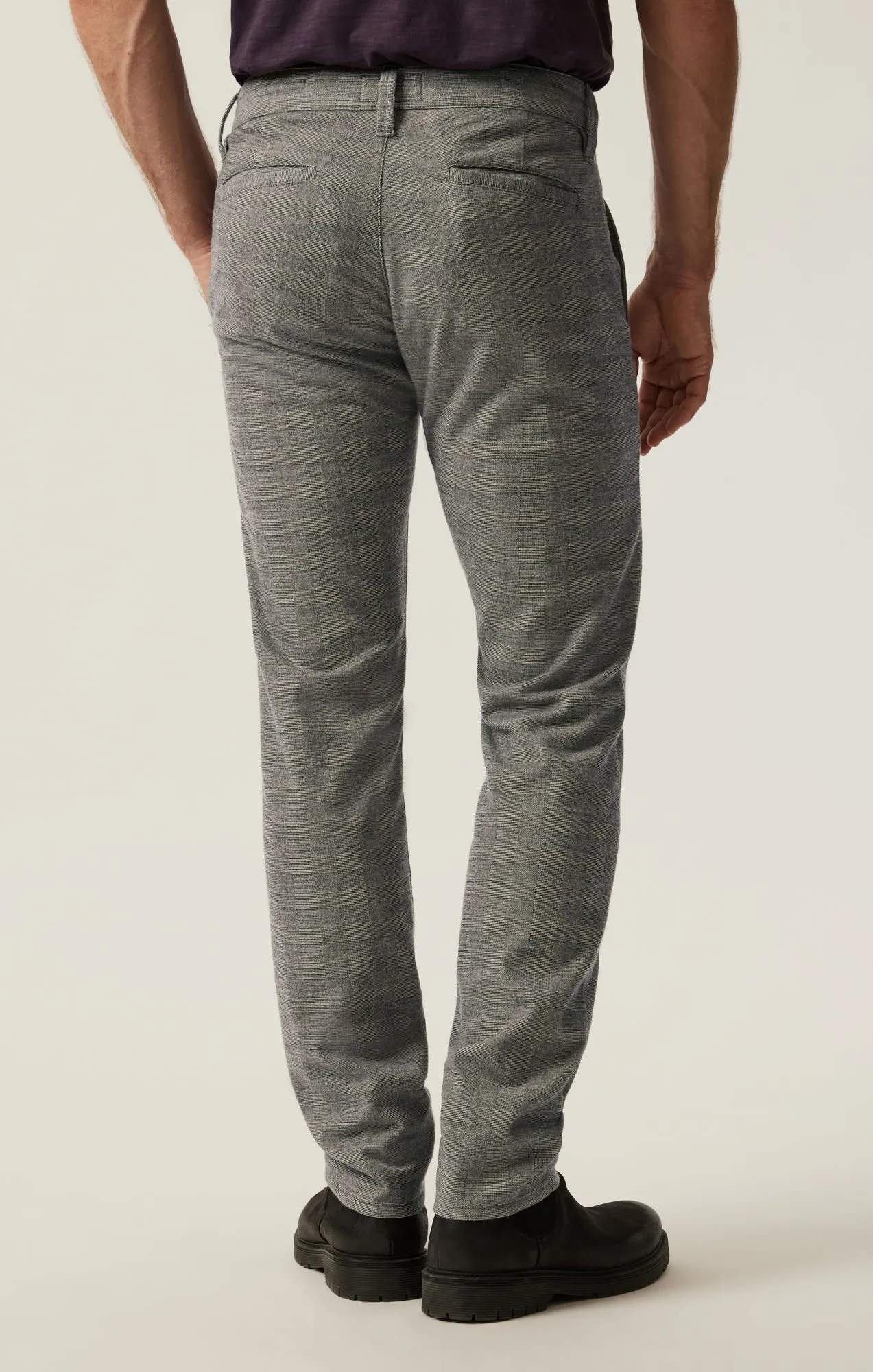 Verona Slim Leg Chino Pants in Taupe Elite Check