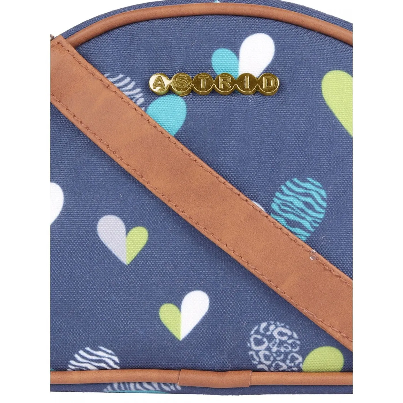 Womens Multi Color Heart Print Womens Sling Bag Medium Size